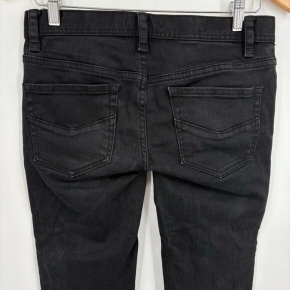 Free People Levon Skinny Jeans with Zipper Sides in Washed Black, Size 26, Punk - Picture 5 of 9